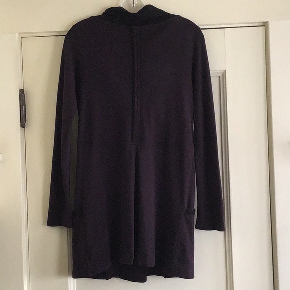 Aubergine Funnel Top Soft Jacket-Organic Cotton - Picture 6 of 10